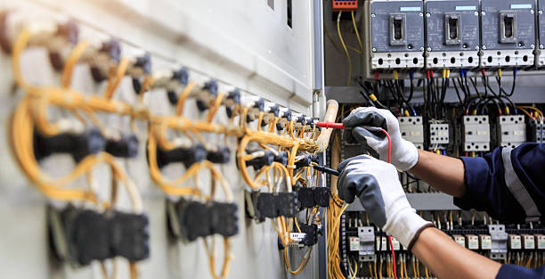 Professional Electrician technician working in Plum Grove, TX